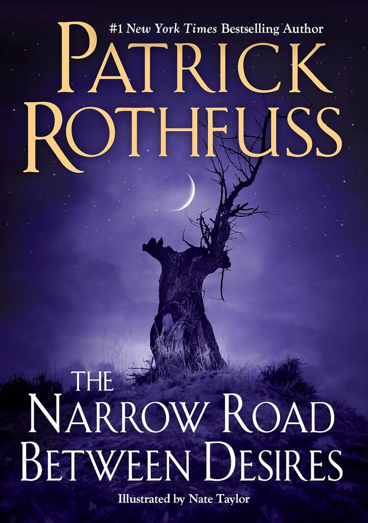 The Narrow Road Between Desires Book Recommendation | Pine Harbor Public Library Image of The Narrow Road Between Desires Book Cover by Patrick Rothfuss.