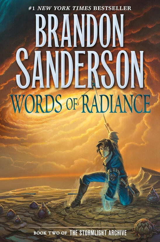 Words of Radiance Book Recommendation | Pine Harbor Public Library Image of Words of Radiance book cover, by Brandon Sanderson.